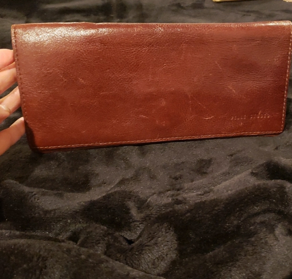 Pelle Studio Wilsons Italiam Leather Chocolate Brown Clutch/Wristlet